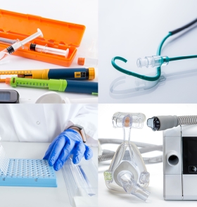 Collage of healthcare products